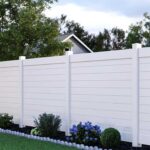 Horizontal-White-Vinyl-Fence-Panels-White Vinyl Fence Panels-Vinyl Fence Panels installed in Oakville