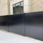 Aluminum Privacy Fence Panels-Horizontal Aluminum Privacy Fence Panels installed in Oakville