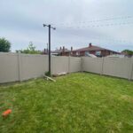 Privacy Vinyl Fence-Vinyl Picket Fence- Tan Vinyl Privacy Fence-Pvc Fence-Plastic Fence installed in North York