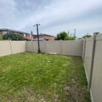 Vinyl Fence Full Privacy-Vinyl Picket Fence- Tan Vinyl Privacy Fence-Pvc Fence-Plastic Fence installed in North York