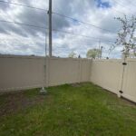 Vinyl Fence-Vinyl Picket Fence- Tan Vinyl Privacy Fence-Pvc Fence-Plastic Fence installed in North York