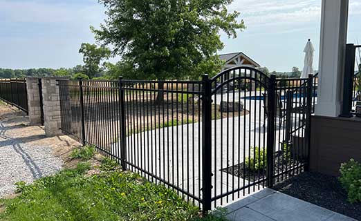 Commercial wrought iron fence