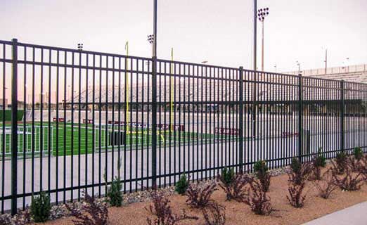 commercial steel fence